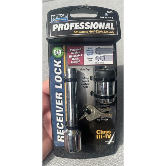Reese Towpower 5/8 Trailer Professional Hitch Towing Receiver Lock #70303 - Picture 1 of 3